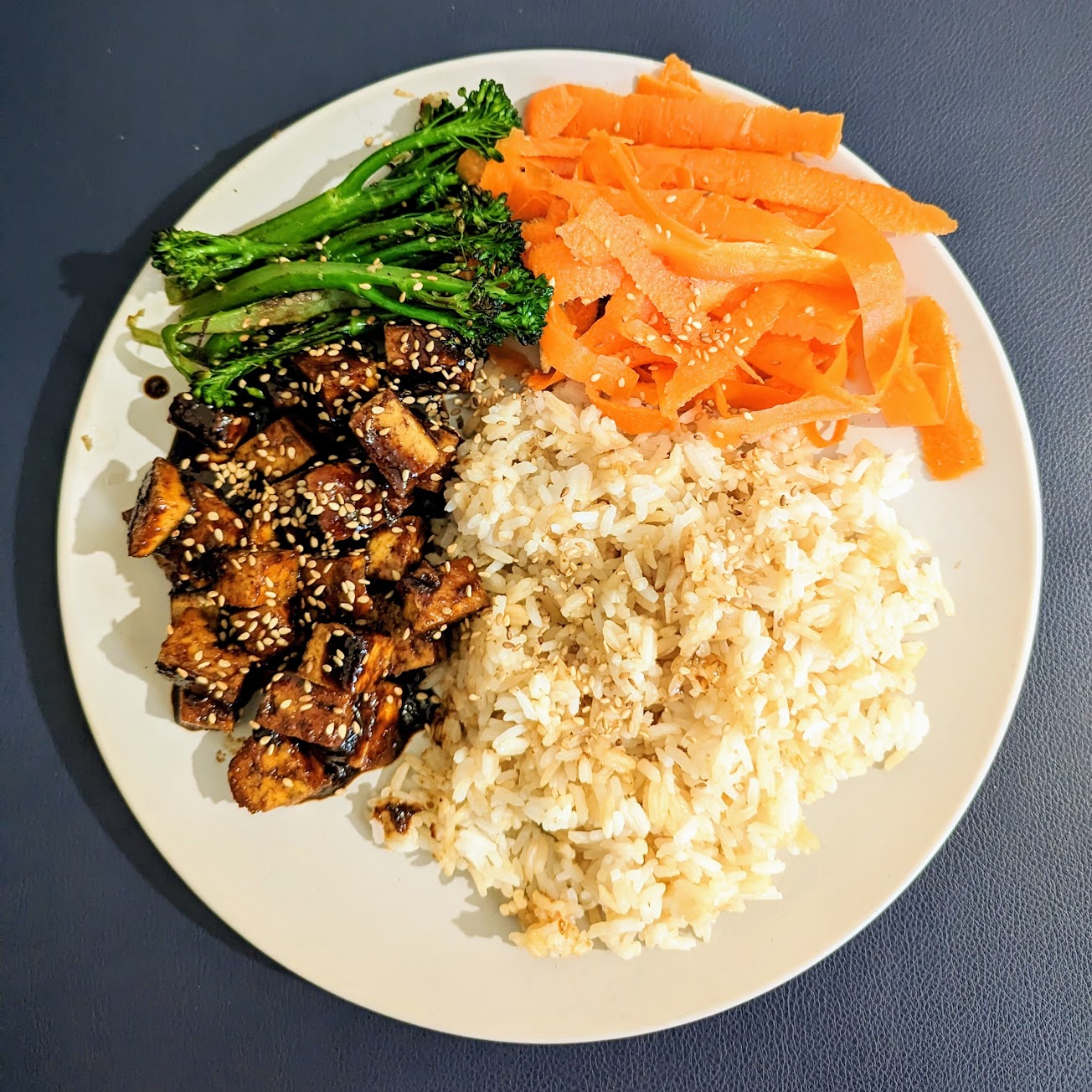 Spiced Tofu Sesame Rice Bowl
